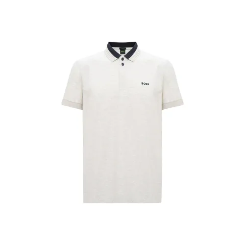 HUGO BOSS Polo Shirt Men's Light Gray
