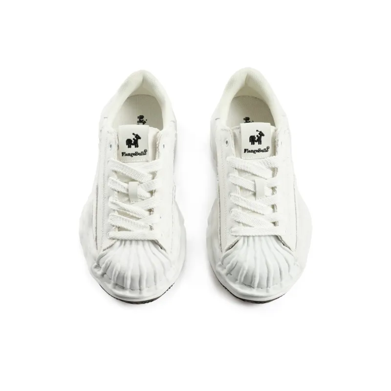 Flange Bullo Low Top Skateboard Shoes Unisex White-3
