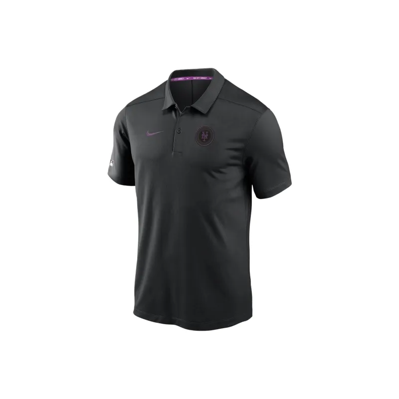Nike MLB Collaboration New York Mets Authentic Collection Polo Shirt New York Mets Men's Black-0