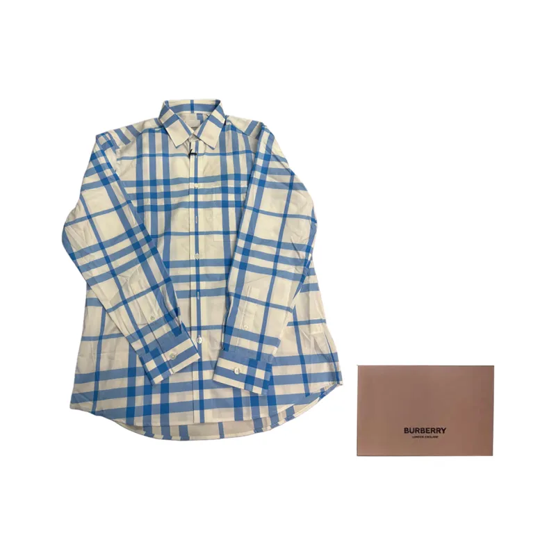 Burberry Shirts Men Blue-6