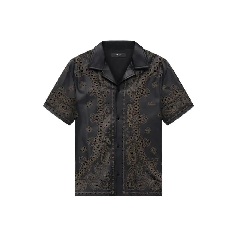 AMIRI Leather Bandana Shirt-0