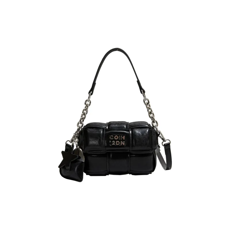 Single Warehouse PU One Shoulder Handbag Regular Women's Ecru/Silver/Pink/Black-18