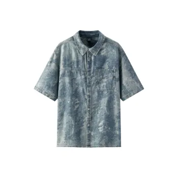 SEM/R Shirt Men's Blue White Tone 00381