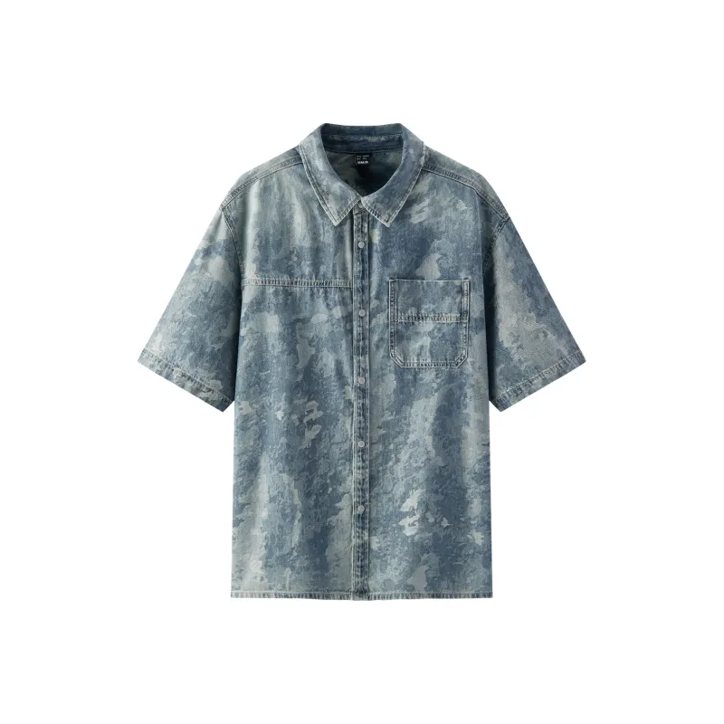 SEM/R Shirt Men's Blue White Tone 00381-0