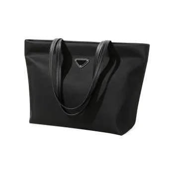 Teenmix Nylon Tote Portable Underarm Shoulder Bag Small Size Large Size Women's Black