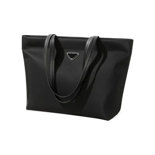Teenmix Nylon Tote Portable Underarm Shoulder Bag Small Size Large Size Women's Black