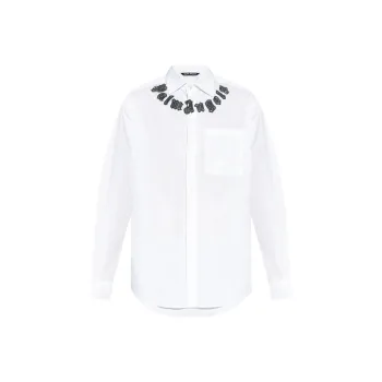 PALM ANGELS Logo Printed Long Sleeved Shirt