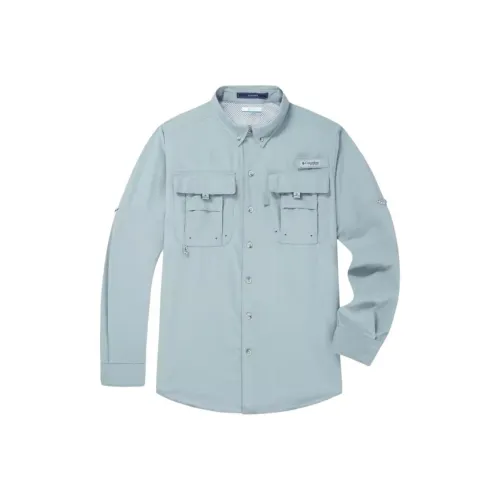Columbia PFG Shirt Unisex Light Blue