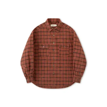 EVISTUB Shirt Unisex Red Black Plaid Color