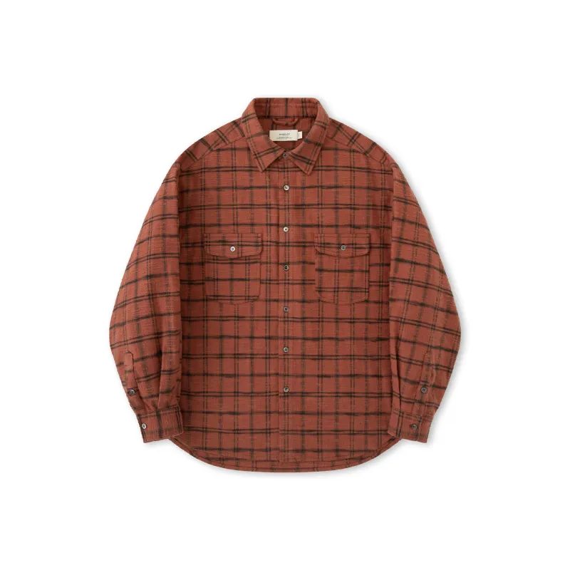 EVISTUB Shirt Unisex Red Black Plaid Color-0