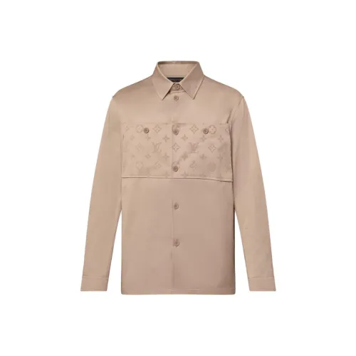LOUIS VUITTON Flocked Casual Cotton Overshirt