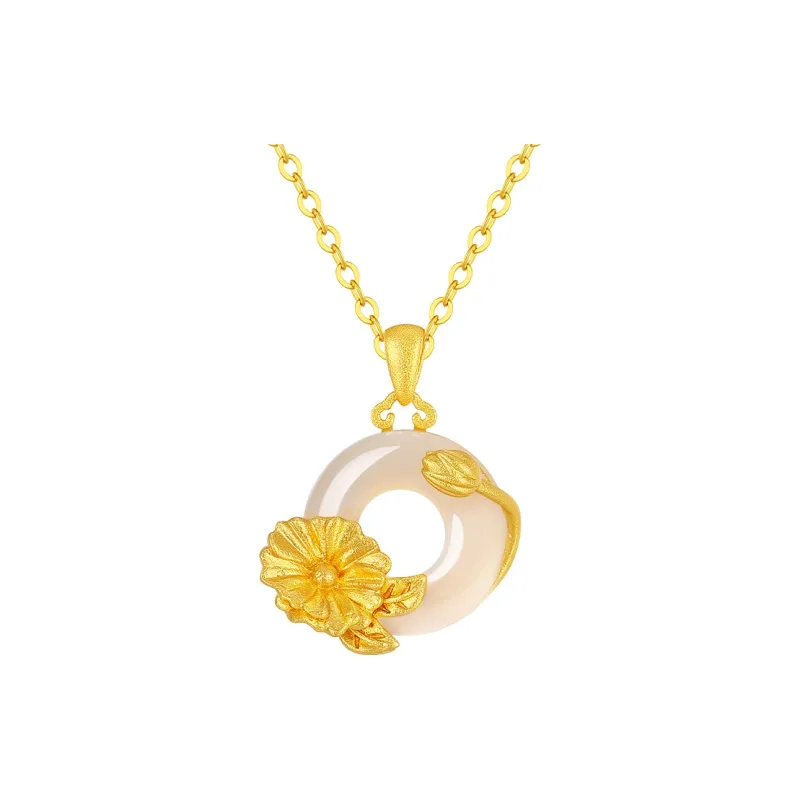 CHOW TAI KING Chalcedony Jade Necklaces Women's-36