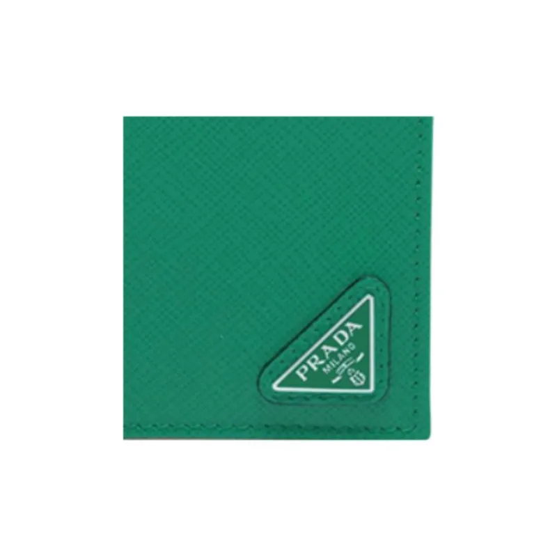 PRADA Saffiano Leather Card Holder Card Holder Men's Green-4