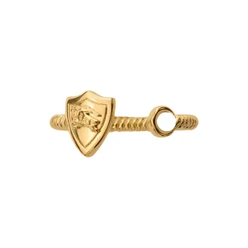 Burberry Brass Gold Plated Mother Of Pearl Rings Women's Gold