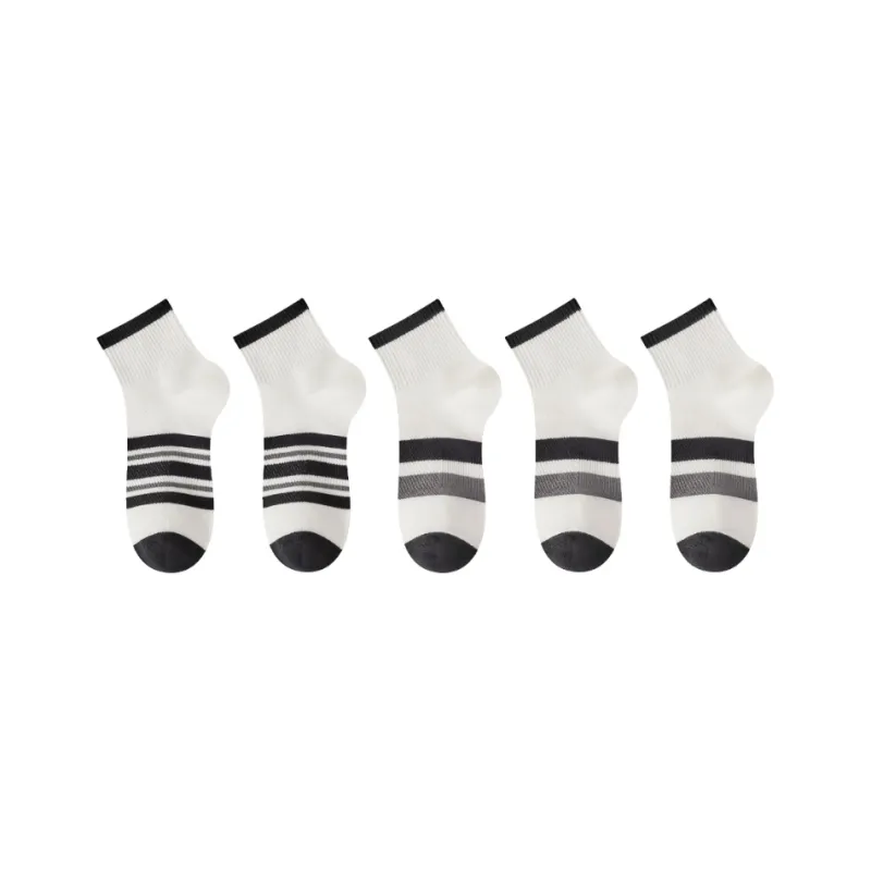 FAIRWHALE Ankle Socks Unisex 5 Pack-12