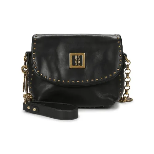 AirStep Cow Leather Crossbody Bag, Shoulder Bag Women's Black