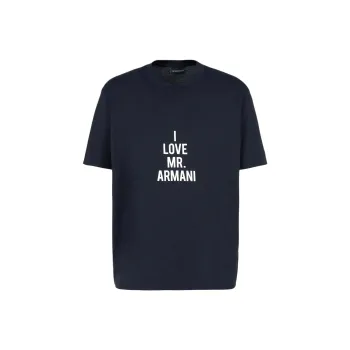 EMPORIO ARMANI Lightweight Jersey T shirt With I Love Mr Armani Asv Print