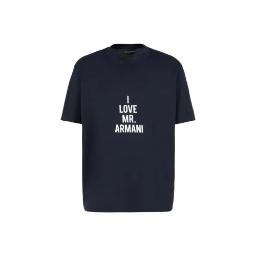 EMPORIO ARMANI Lightweight Jersey T shirt With I Love Mr Armani Asv Print
