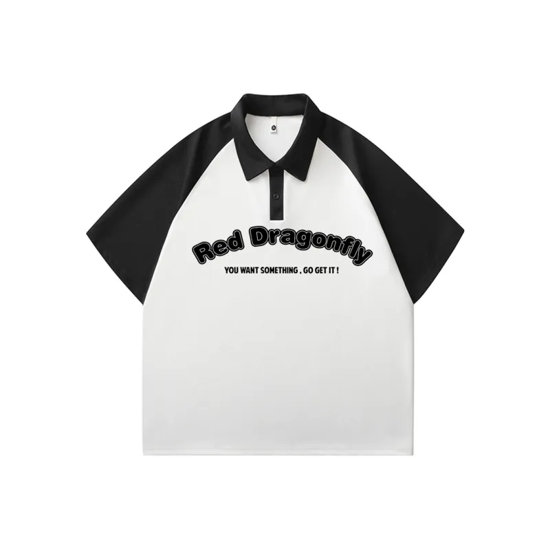 RED DRAGONFLY Short Sleeve Polo Shirts Unisex-0