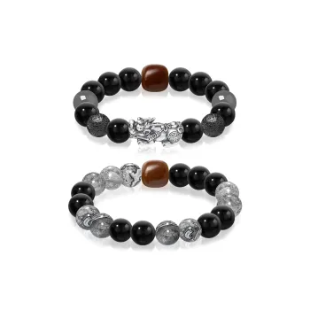 Cuz Strange Intention Map Stone Bracelets Unisex