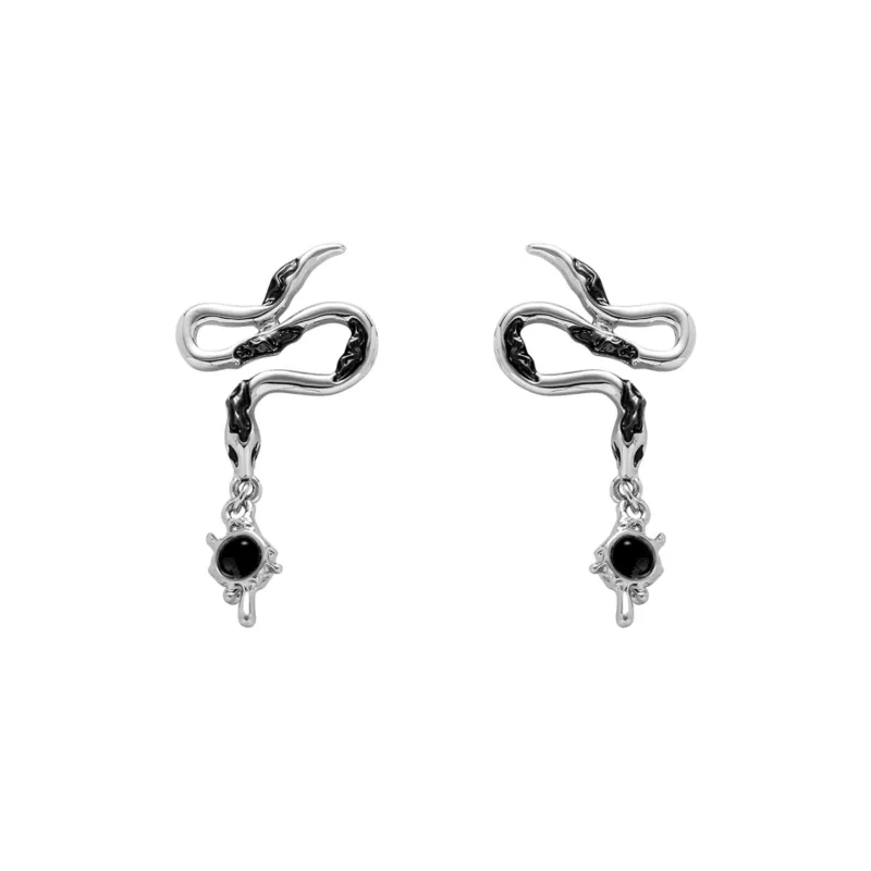 KING OF BLING Alloy, Zircon, Oil Drip Earrings Women's-6