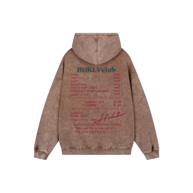 HOKLV Sweatshirt Unisex Washable Rose Red-2