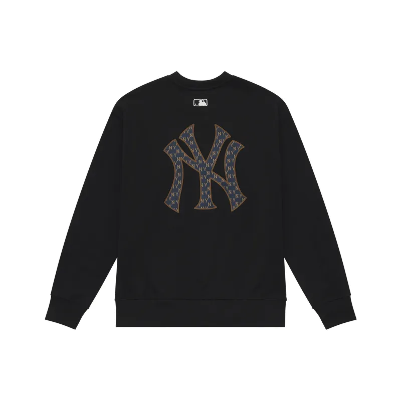 MLB MONOGRAM Collection New York Yankees 24FW Crewneck Sweatshirt Unisex Black-0