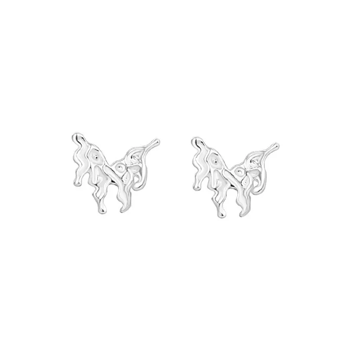 NVBBK Stud Earrings 999 Fine Silver Women's-0