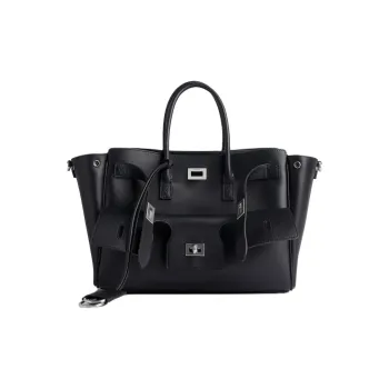 Balenciaga Bel Air Cow Leather Tote Bag, Shopping Bag, Shoulder Bag, Handbag Small Size Women's Black