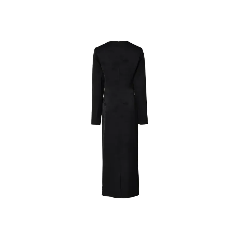 Duffy Fashion Long Sleeved Dresses Women's Black-1