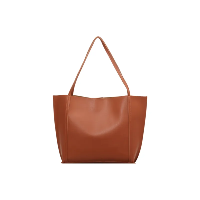 Yalu PU Material Handbag, Shoulder Bag Tubas Women's Black/Coffee/Brown/Ecru-13