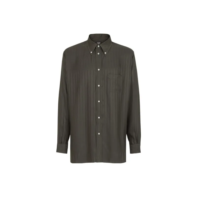 FENDI FW23 Shirt Men's Olive Green-0