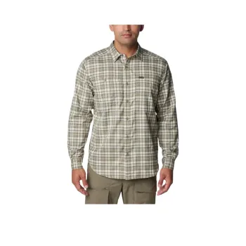 Columbia Silver Ridge™ Utility Lite Plaid Long Shirt Men's Obsidian