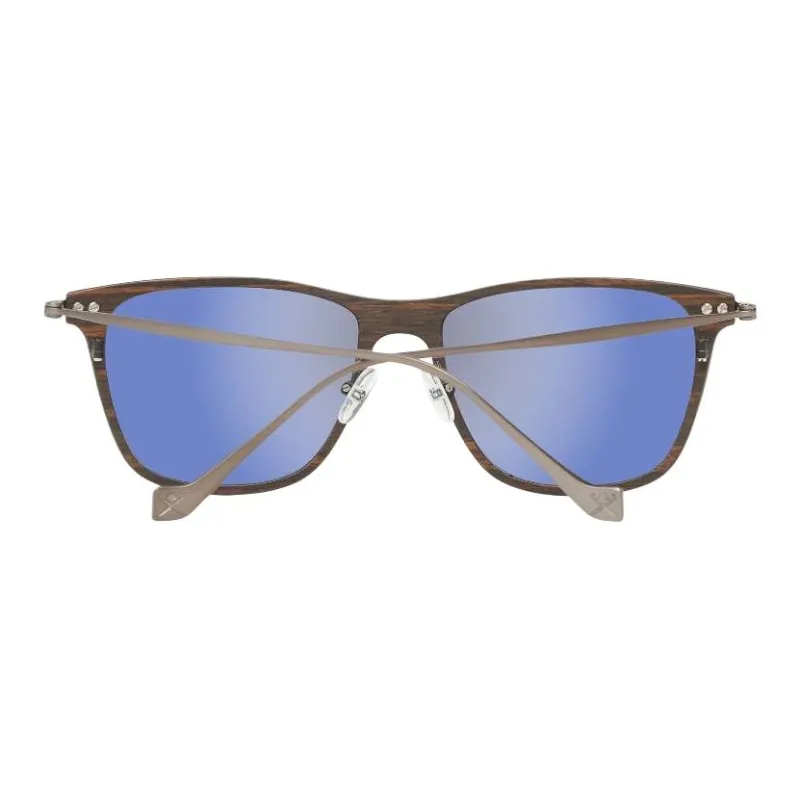 HACKETT LONDON Wooden Titanium Carbon Square Sunglasses Men's Gray-2