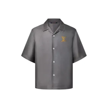 LOUIS VUITTON Printed Short Sleeved Silk Shirt