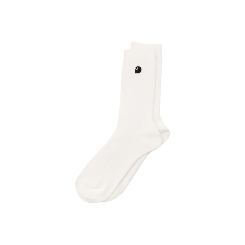 Carhartt WIP Mid Calf Socks Unisex 2 Pack White-1