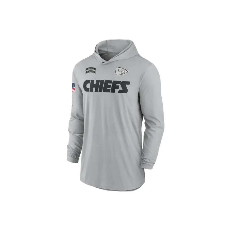 Nike Kansas City Chiefs Salute To Service Edge Mascot Lockup Men’s Nike Dri-FIT Nfl Long-Sleeve Hooded Top-0