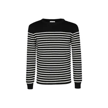 SAINT LAURENT Striped Crewneck Jumper