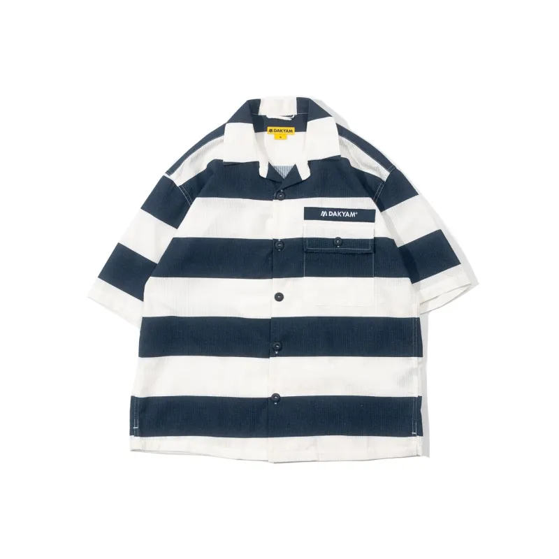 DAKYAM Shirts Unisex Blue White-0