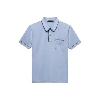 PRADA Polo Shirts Men Blue