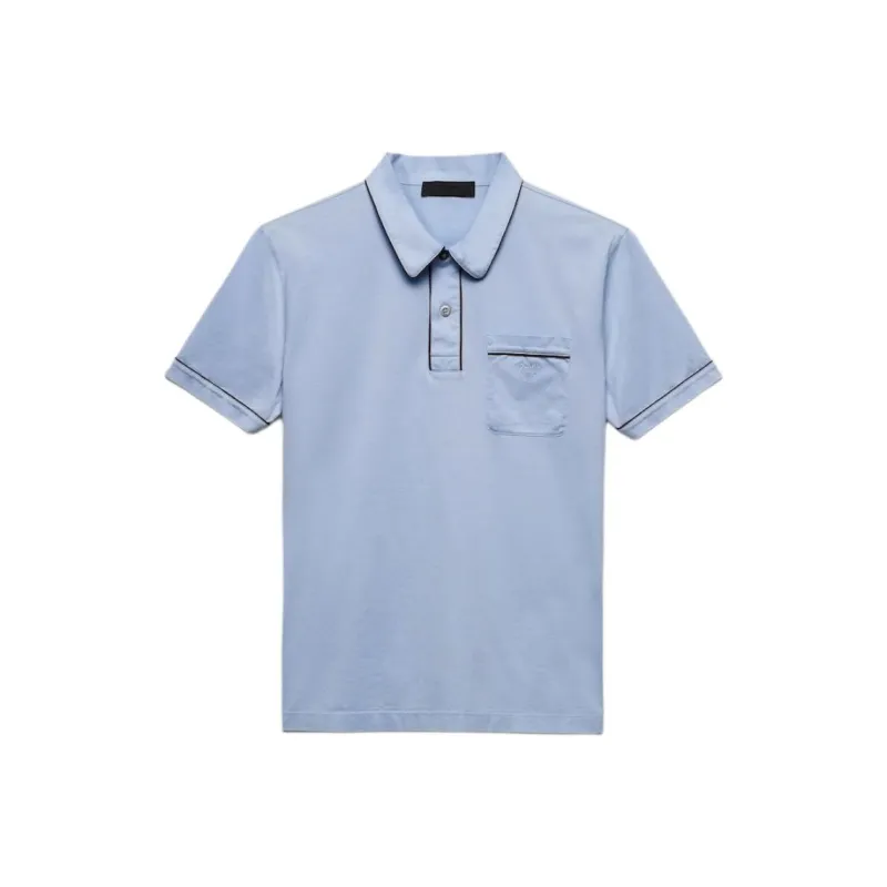PRADA Polo Shirts Men Blue-0