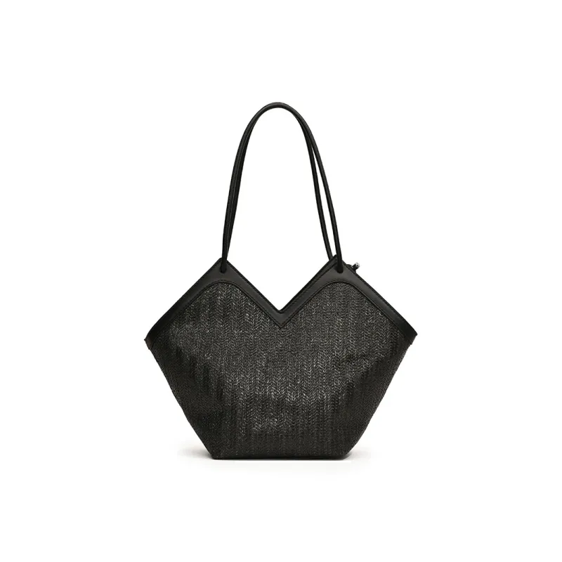 Wenpercy Straw Woven Shoulder Bag Regular Women's Multicolor-0