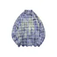 Blue and White Plaid Tie-Dye