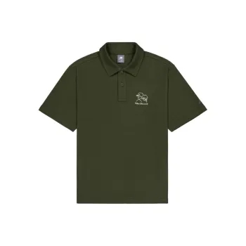 New Balance Polo Shirt Unisex Dark Khaki Green