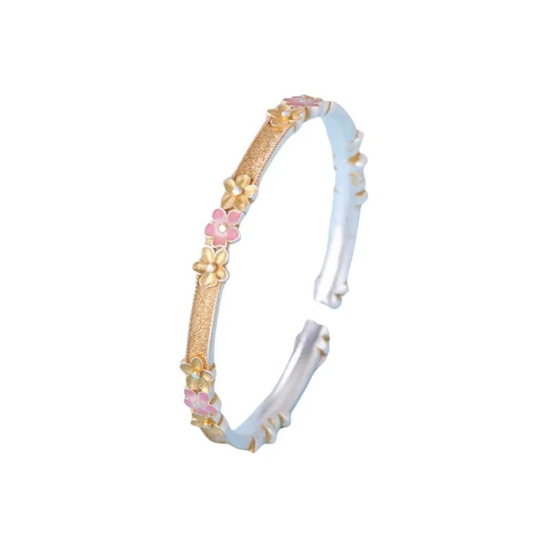 Stone Edge Poly 999 Fine Silver Bangles Unisex-0
