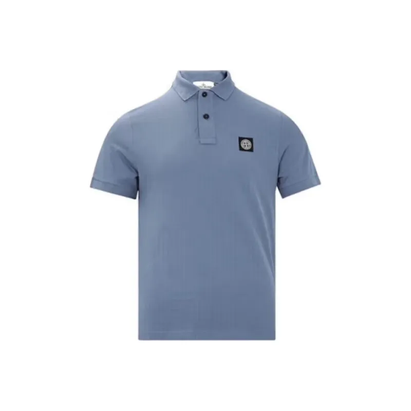 STONE ISLAND Logo Patch Short Sleeved Polo Shirt-0