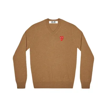 CDG Play Sweaters Men Brown