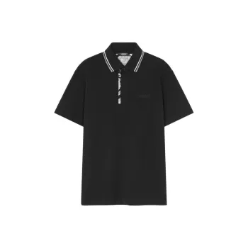 VERSACE Barocco Embroidered Short Sleeved Polo Shirt