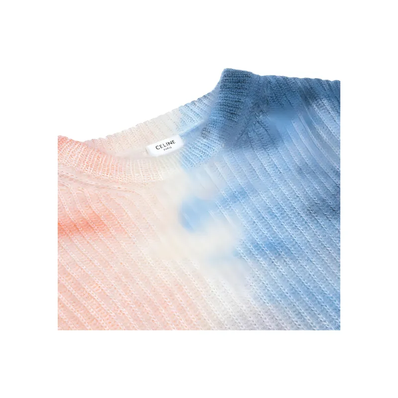 CELINE Mohair And Silk Crewneck Sweater 'Off White/Pink'-4