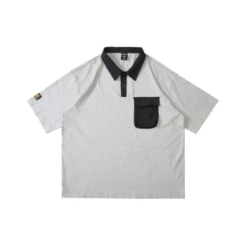 WAYNEXZAVIER Polo Shirts Men Light Gray